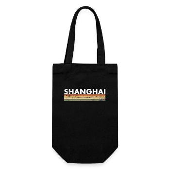 Shanghai China Vintage Chinesische Chinese - Geschenkbeutel für Flaschen - Schwarz - Vorne