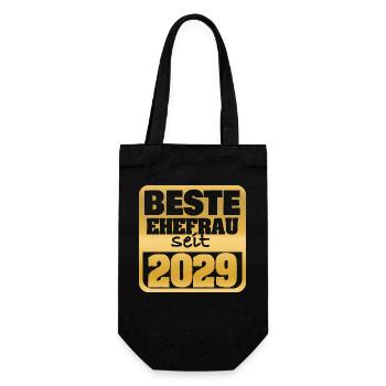 Golden 2029 - Gift Bag for Bottles - black - Front