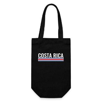 Costa Rica Costa-Ricanische Flagge - Geschenkbeutel für Flaschen - Schwarz - Vorne