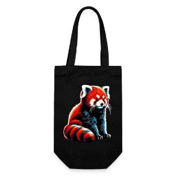 Kleiner Panda - Geschenkbeutel für Flaschen - Schwarz - Vorne