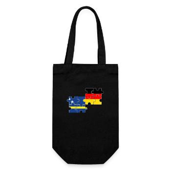 Curaçao Deutschland Flagge - Geschenkbeutel für Flaschen - Schwarz - Vorne