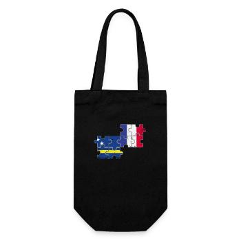 Curaçao France Vintage Flag - Gift Bag for Bottles - black - Front