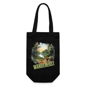 Wandern - Geschenkbeutel für Flaschen - Schwarz - Vorne