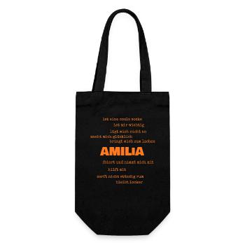 Cadeau pour Amilia - Sac à bouteille - noir - Devant