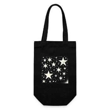 stars lights comet sky star - Gift Bag for Bottles - black - Front