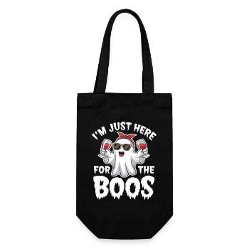Je suis juste ici pour la fête d’Halloween Boos - Sac à bouteille - noir - Devant