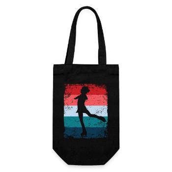 Figure Skating Figure Skating Skating - Gift Bag for Bottles - black - Front