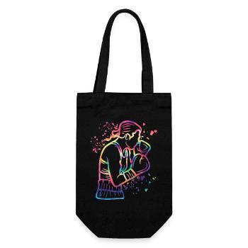Boxen Kämpfer Kinder Boxen Match Boxer - Geschenkbeutel für Flaschen - Schwarz - Vorne