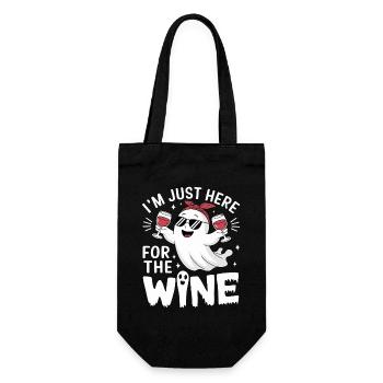Fantôme d’Halloween, je suis juste là pour le vin - Sac à bouteille - noir - Devant