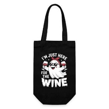 Fantôme d’Halloween, je suis juste là pour le vin - Sac à bouteille - noir - Devant