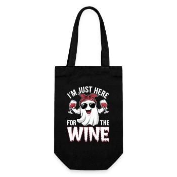 Fantôme d’Halloween, je suis juste là pour le vin - Sac à bouteille - noir - Devant