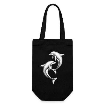 Dauphin, Dauphins Mignons - Sac à bouteille - noir - Devant