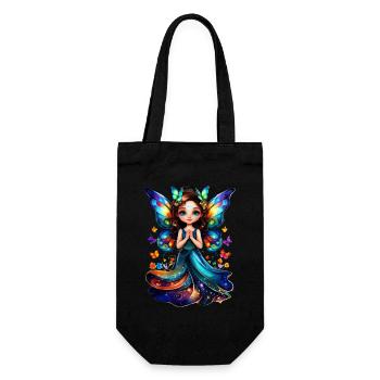 Charming butterfly fairy - Gift Bag for Bottles - black - Front