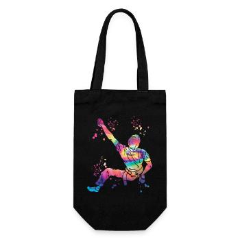 Boulderer Colorsplash Boulder Bouldern - Geschenkbeutel für Flaschen - Schwarz - Vorne