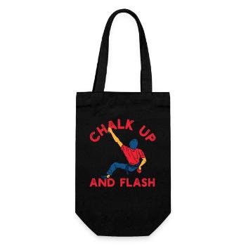 Chalk Up Und Flash Boulderer Boulder - Geschenkbeutel für Flaschen - Schwarz - Vorne