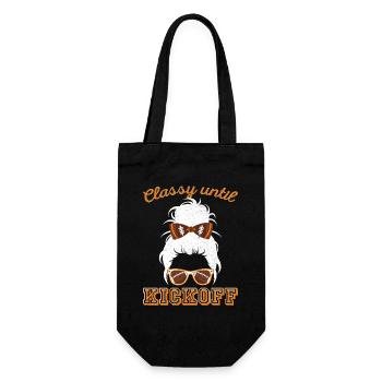 American Football Spieler Footballer Spiel schauen - Geschenkbeutel für Flaschen - Schwarz - Vorne