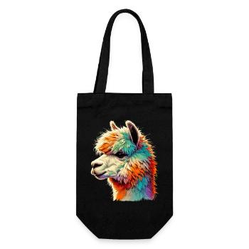 Alpaca - Gift Bag for Bottles - black - Front