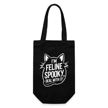 I'm Feline Spooky Cats Halloween Saying - Gift Bag for Bottles - black - Front