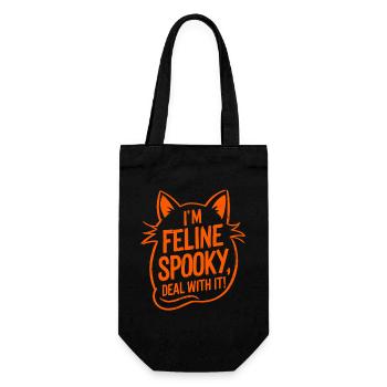 I'm Feline Spooky Cats Halloween Saying - Gift Bag for Bottles - black - Front