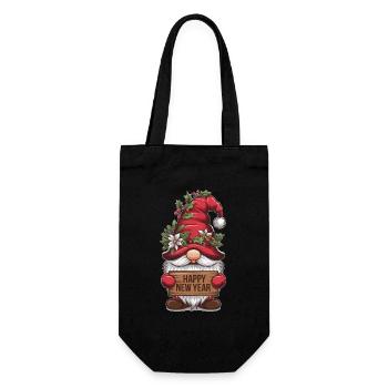 Gnome Nain Bonne Année - Sac à bouteille - noir - Devant