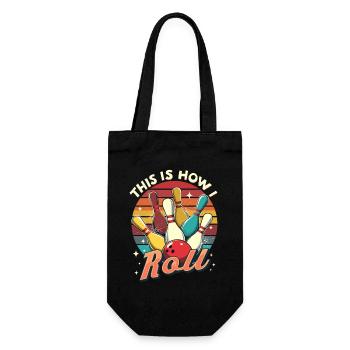 Bowling Saying Funny for Bowling Lovers, Bowlers - Gift Bag for Bottles - black - Front