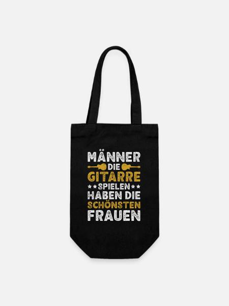 Gitarre Männer Gitarrist E-Gitarre Musiker - Geschenkbeutel für Flaschen - Schwarz