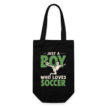 Fußball Fußballer, Fussballspieler Junge - Geschenkbeutel für Flaschen - Schwarz - Vorne