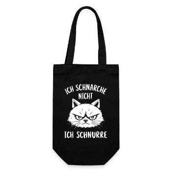 Sleep Shirt Pyjamas Cat Sleeping Snoring - Gift Bag for Bottles - black - Front