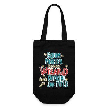 Scrum Master Wizard - Geschenkbeutel für Flaschen - Schwarz - Vorne