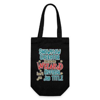 Snowplow Operator Wizard Schneepflugfahrer - Gift Bag for Bottles - black - Front