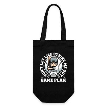 GAME PLAN: DON'T LET LIFE STRIKE ME OUT - Gift Bag for Bottles - black - Front