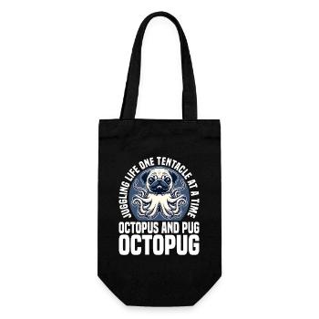 DAS LEBEN MIT EINEM TENTAKEL NACH DEM ANDEREN JONGLIEREN - OCTOPUG - Geschenkbeutel für Flaschen - Schwarz - Vorne