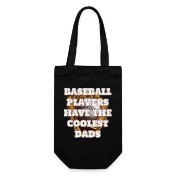 Baseball Players Have The Coolest Dads Father's - Gift Bag for Bottles - black - Front
