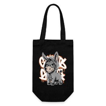 Donkey Urban Animal Style Animal Lover - Gift Bag for Bottles - black - Front