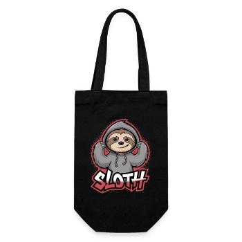 paresseux Hip-Hop Style urbain Drôle d’animal - Sac à bouteille - noir - Devant