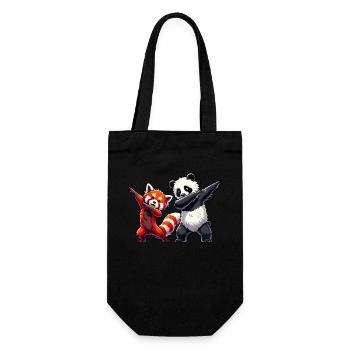Panda roux, Panda roux, Panda ours, Dabbing - Sac à bouteille - noir - Devant