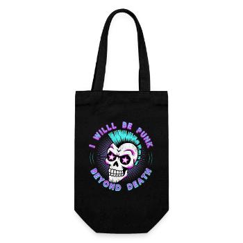 Neon Punk Rock Skull Design - Punk au-delà de la mort 80 - Sac à bouteille - noir - Devant