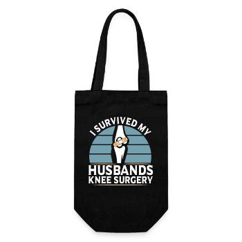 Knee Surgery Knee Surgery Surgery - Gift Bag for Bottles - black - Front