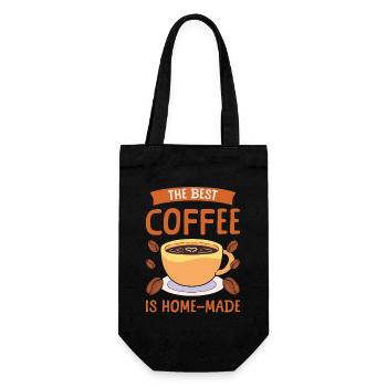 The best coffee is homemade barista - Gift Bag for Bottles - black - Front