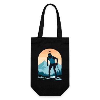 Biathlon Biathlete Winter Sports - Gift Bag for Bottles - black - Front