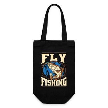 Fliegen binden Fliegenfischen Forellen Trockenes - Geschenkbeutel für Flaschen - Schwarz - Vorne