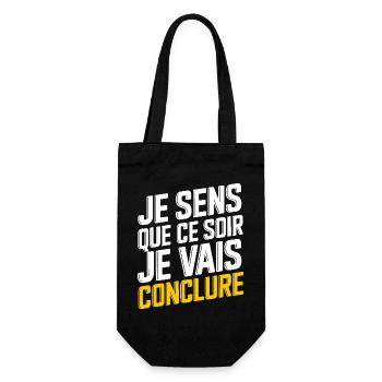 Je sens que ce soir je vais conclure - Sac à bouteille - noir - Devant