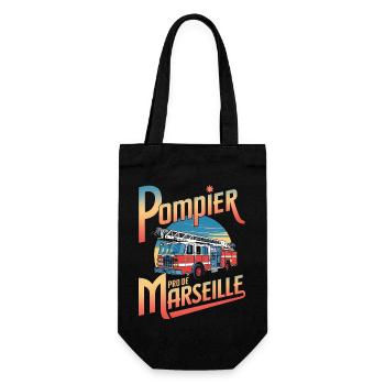 Pompier Pro de Marseille - Sac à bouteille - noir - Devant