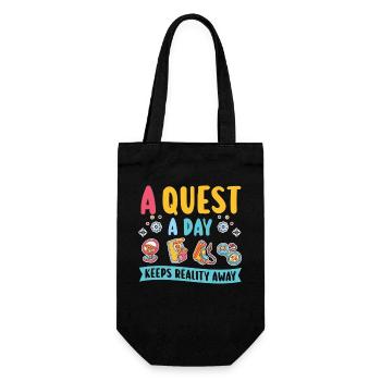 Play Gamer A Quest A Day - Gift Bag for Bottles - black - Front
