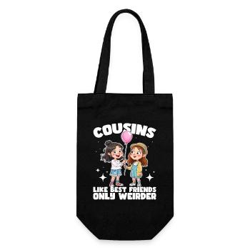 COUSINS: LIKE BEST FRIENDS ONLY WEIRDER - Gift Bag for Bottles - black - Front