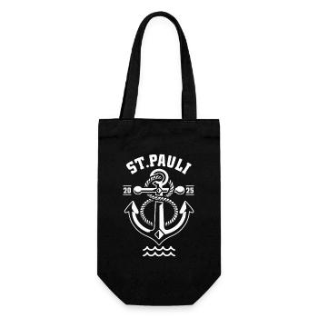 St. Pauli Hamburg Anker Reeperbahn - Gift Bag for Bottles - black - Front