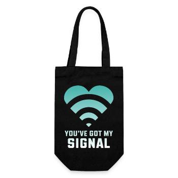 You've got my signal - Gift Bag for Bottles - black - Front