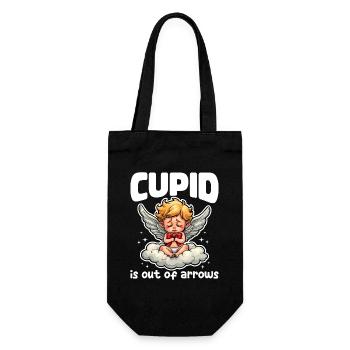 CUPID IS OUT OF ARROWS - VALENTINE'S DAY GIFT - Gift Bag for Bottles - black - Front