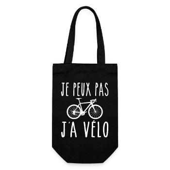 Je Peux Pas J'ai Vélo - Sac à bouteille - noir - Devant