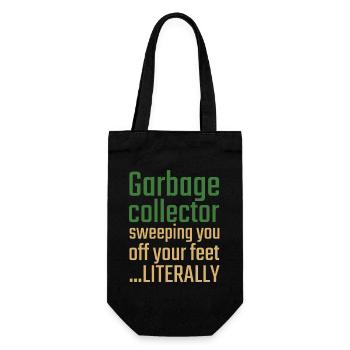 Garbage collector Valentine's Day Sweeping you - Gift Bag for Bottles - black - Front